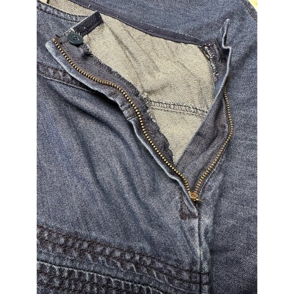 Liz Claiborne A Line Denim Skirt Size 14 Midi Preppy Old Money Academia Boho - Picture 10 of 11